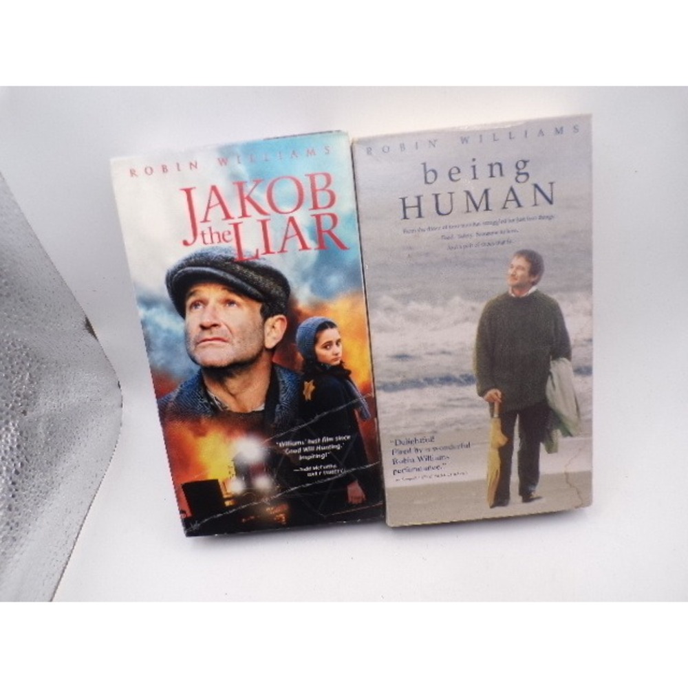 Robin Williams VHS Bundle Jakob‎ the Liar and Being Human Drama Movies 90s NTSC